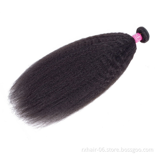 Wholesale Cuticle Aligned Brazilian Kinky Straight Yaki Virgin Human Hair Weave